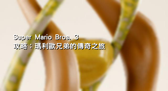 Super Mario Bros. 3 攻略：瑪利歐兄弟的傳奇之旅